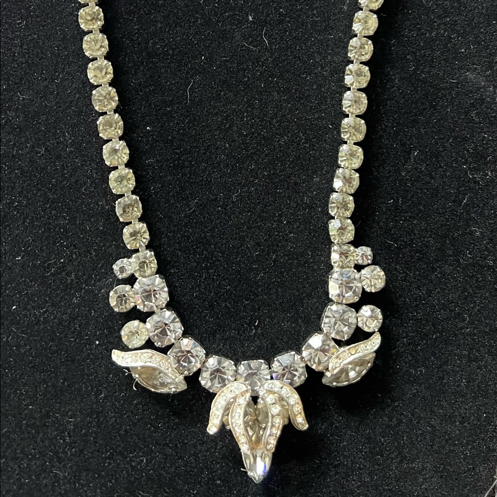 Albert Weiss Smoky Rhinestone Necklace